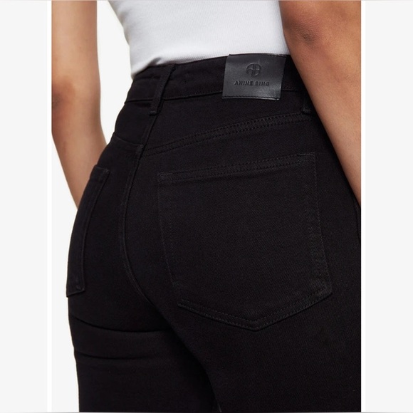 Anine Bing - Jagger High Rise Skinny Over Dye Black - Picture 4 of 5